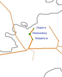  арта-схема автодороги ћ-5 ”рал, 1705-ый км (оз. «юраткуль) - ѕороги