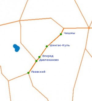  арта-схема автодороги ћ-5 ”рал, 1396-ой км („ишмы) - –аевский