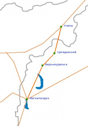  арта-схема автодороги ”чалы - ћагнитогорск
